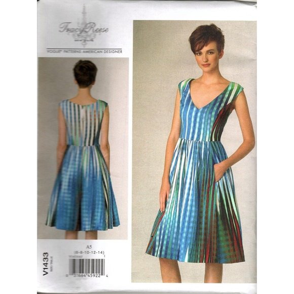 Vogue V1433 Designer Tracy Reese NY Dress Size 6 to 14 Uncut Sewing Pattern - Picture 1 of 2